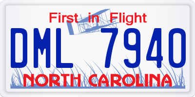 NC license plate DML7940