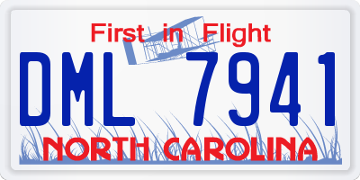 NC license plate DML7941