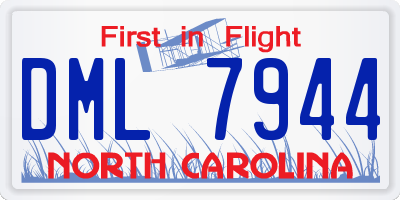 NC license plate DML7944
