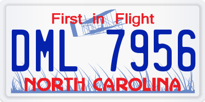 NC license plate DML7956