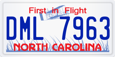 NC license plate DML7963