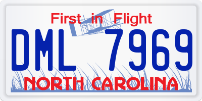 NC license plate DML7969