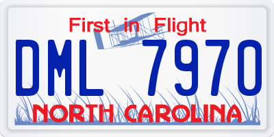 NC license plate DML7970