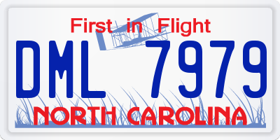 NC license plate DML7979