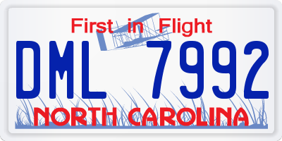 NC license plate DML7992
