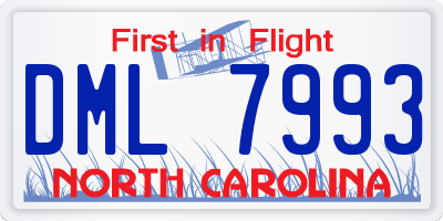 NC license plate DML7993