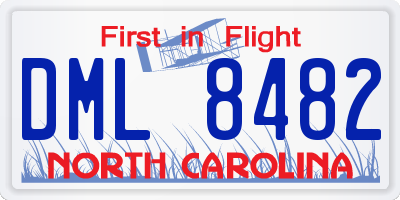 NC license plate DML8482