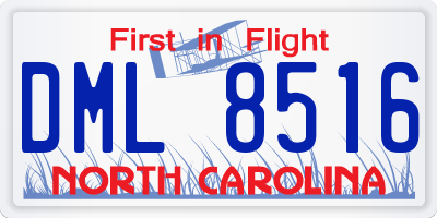 NC license plate DML8516