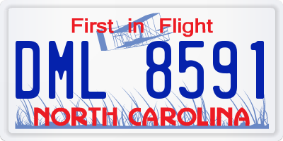 NC license plate DML8591