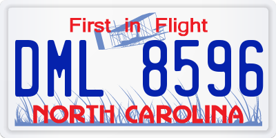 NC license plate DML8596