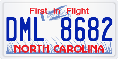 NC license plate DML8682