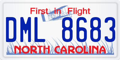 NC license plate DML8683