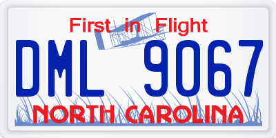 NC license plate DML9067