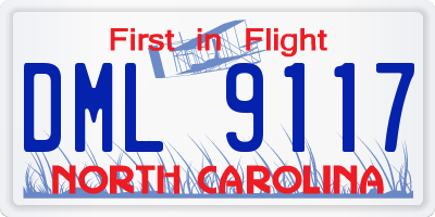 NC license plate DML9117