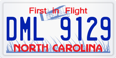 NC license plate DML9129