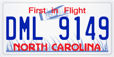 NC license plate DML9149