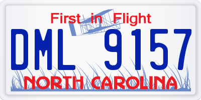 NC license plate DML9157
