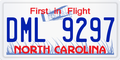 NC license plate DML9297