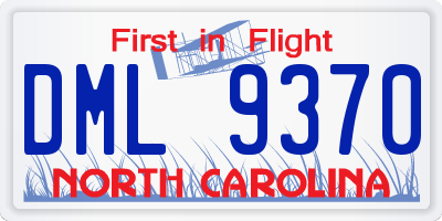 NC license plate DML9370