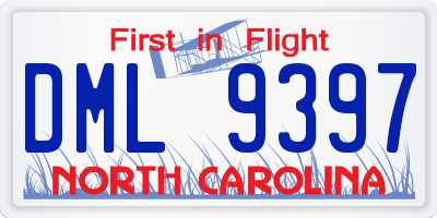 NC license plate DML9397
