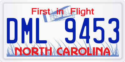 NC license plate DML9453