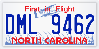 NC license plate DML9462