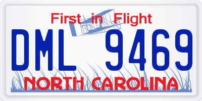 NC license plate DML9469