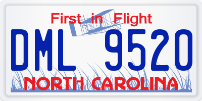 NC license plate DML9520