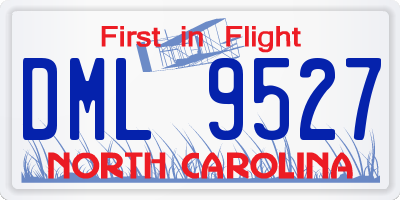 NC license plate DML9527