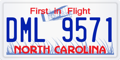 NC license plate DML9571