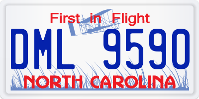 NC license plate DML9590