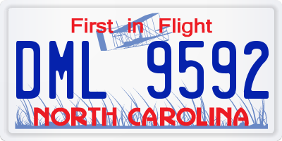 NC license plate DML9592
