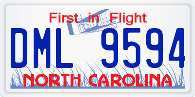 NC license plate DML9594