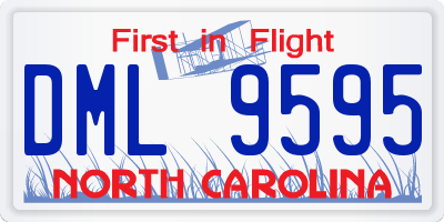NC license plate DML9595