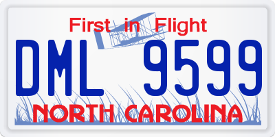 NC license plate DML9599