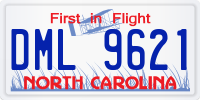 NC license plate DML9621