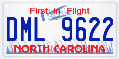NC license plate DML9622
