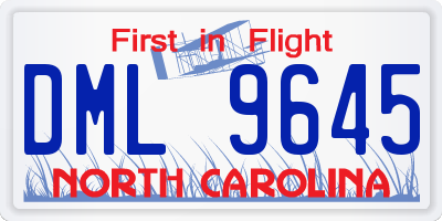 NC license plate DML9645