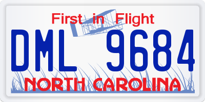 NC license plate DML9684