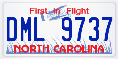 NC license plate DML9737