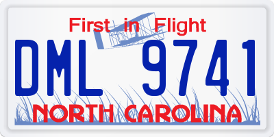 NC license plate DML9741