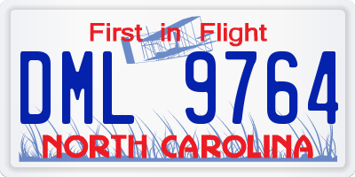 NC license plate DML9764