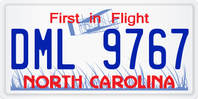 NC license plate DML9767
