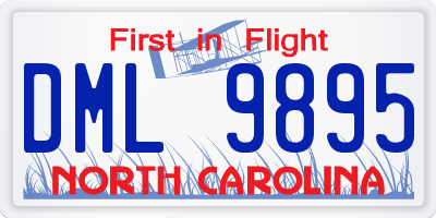 NC license plate DML9895