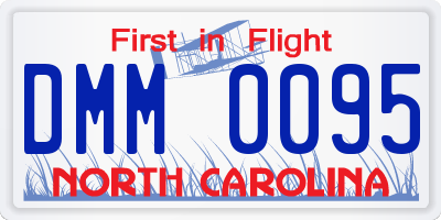 NC license plate DMM0095