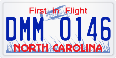NC license plate DMM0146