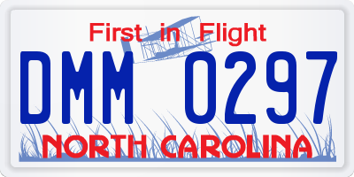 NC license plate DMM0297