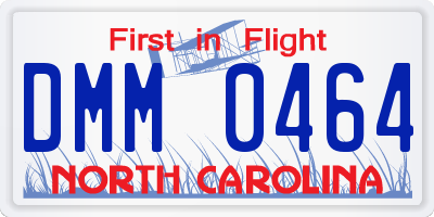 NC license plate DMM0464
