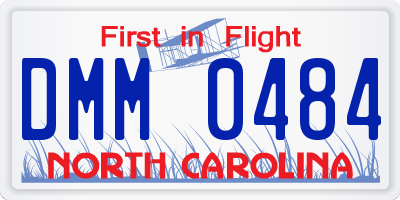 NC license plate DMM0484