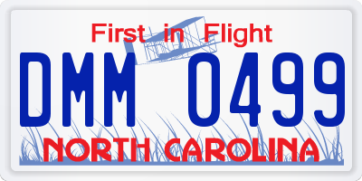NC license plate DMM0499